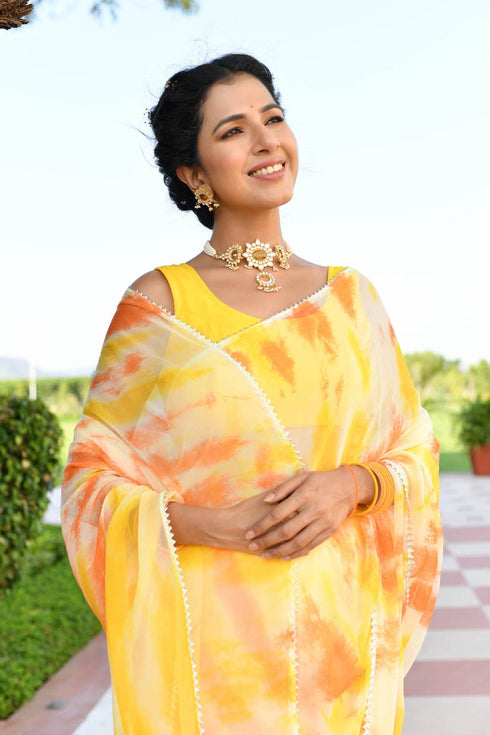 MULMUL CANNA LILY CHIFFON SAREE MULMUL CANNA LILY CHIFFON SAREE